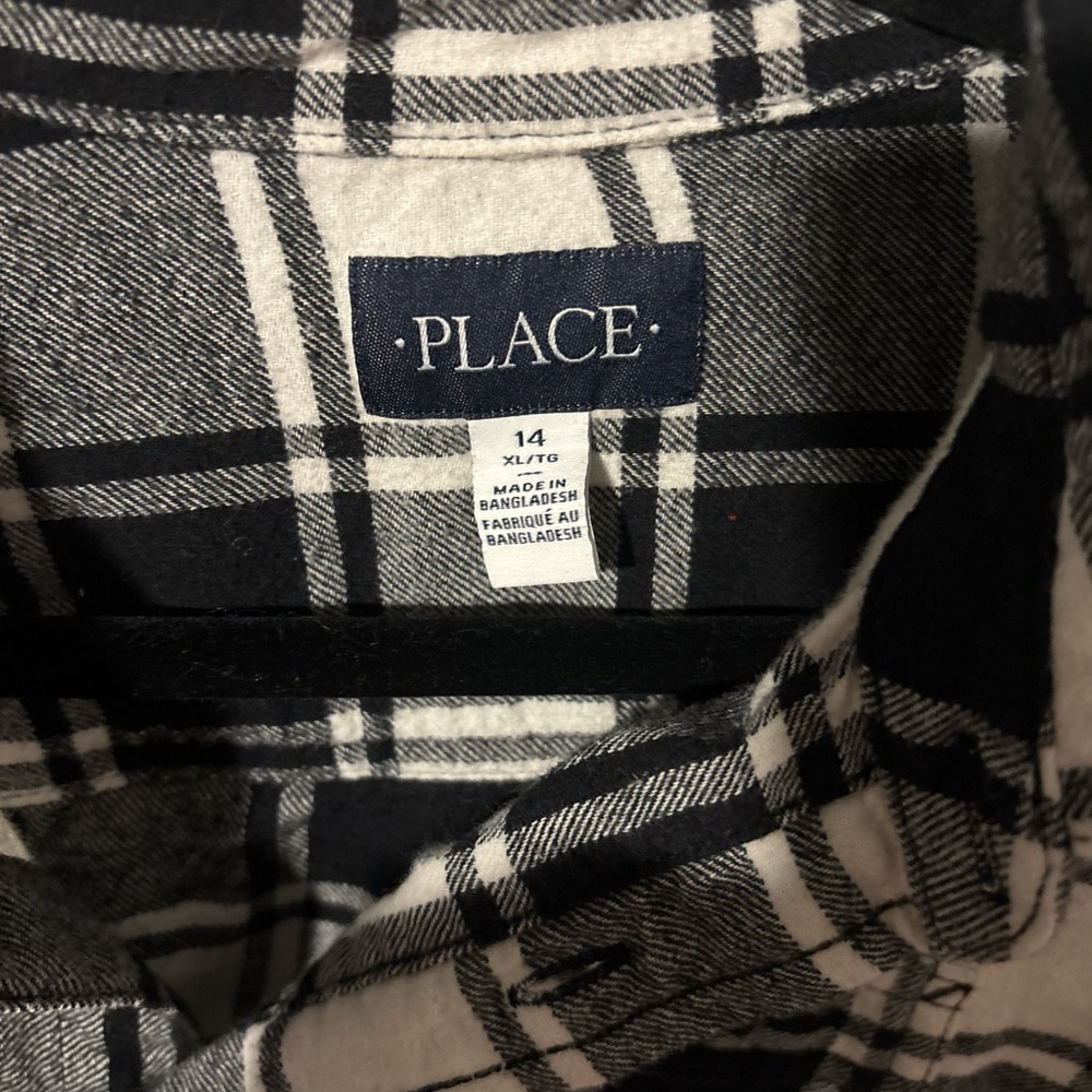 PLACE Monochrome Checkered Top